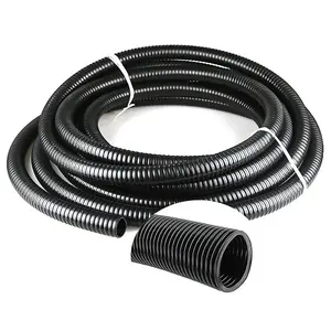 32mm Black Pond Corrugated Flexible Hose Pipe,5m Roll