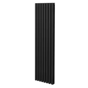 Oval Radiator - 1800 x 480mm - Black