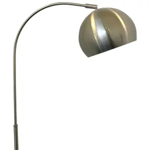 First Choice Lighting Set of 2 Satin Nickel Dome Floor Lights