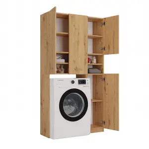 Marpol DD Washing Machine Surround Cabinet Artisan Oak