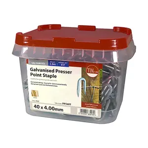 TIMCO Presser Point Staples Galvanised - 40 x 4.00