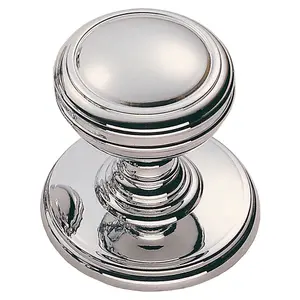 Ringed Tiered Cupboard Door Knob 25mm Diameter Polished Chrome Cabinet Handle