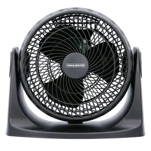 TOUGH MASTER Freestanding Desk Fan Black 8" Corded with 3 Speed Settings & Wall Mounting - 25 Watts (TM-DF8B)