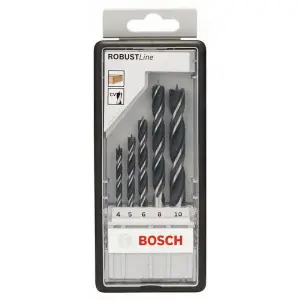 Bosch Professional RobustLine Brad Point Set - 5 Pieces (4/5/6/8/10)