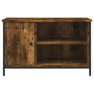 Berkfield TV Cabinet Smoked Oak 80x40x50 cm Engineered Wood