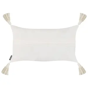 Set of 2 Cushions VALVARIA Cotton 30 x 50 cm Solid Off-White