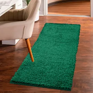 Smart Living Shaggy Soft Thick Area Rug, Living Room Carpet, Kitchen Floor, Bedroom Soft Rugs 60cm x 110cm - Emerald