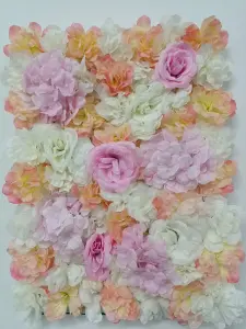 Artificial Rose Flower Wall Panels Backdrop Bouquet Halloween Party Home Decor