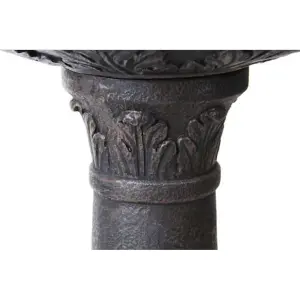 Primrose Windsor Solar Bird Bath Outdoor Water Feature with Lights & Automation Function H65cm