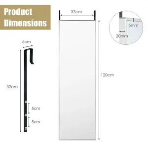 Costway Full-length Over the Door Mirror Hanging & Wall-mounted Dressing Mirror