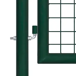 Berkfield Fence Gate Steel 100x75 cm Green