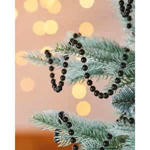 Christmas Tree Beaded Garland Bauble Black