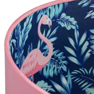 First Choice Lighting Flamingo Velvet Pink Flamingo Design 30cm Pendant or Table Lamp Shade