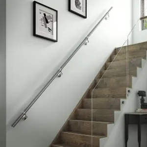 Rothley Polished Stainless steel Handrail kit, (L)3.6m