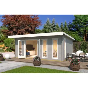 Barbados 21 x 15 Ft. Tongue & Groove Log Cabin BARBADOS 6 LIGHT GREY