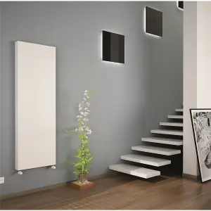 1800mm (H) x 400mm (W) - White Vertical Flat - Type 10 - Radiator (Madrid) - Single Panel - (1.8m x 0.4m) - Depth 52.5mm