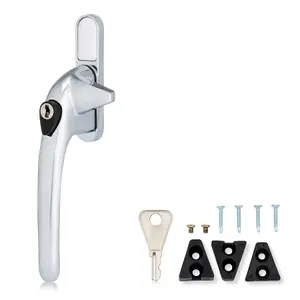 XFORT Cockspur Left Window Handle Installation Kit in Polished Chrome