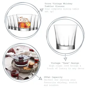 LAV - Truva Whisky Glasses - 280ml - Pack of 6