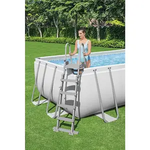 Bestway Power Steel 21ft x 9'ft x 52in Rectangular Pool Set Above Ground Swimming Pool