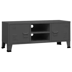 vidaXL Industrial TV Cabinet Anthracite 105x35x42 cm Metal