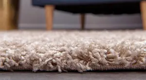 Beige Thick Shaggy Rug - California