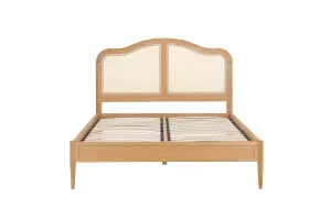 Birlea Leonie King Rattan Bed Oak