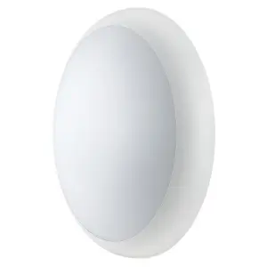 Luceco Sierra Emergency Bulkhead Light, IP54, 12W, 1200lm, 330mm White