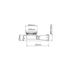 Flomasta Shower Trap (Dia)230mm