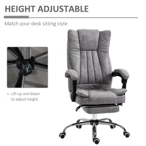 Vinsetto Executive Office Chair Computer Desk Chair for Home w/ Footrest, Grey