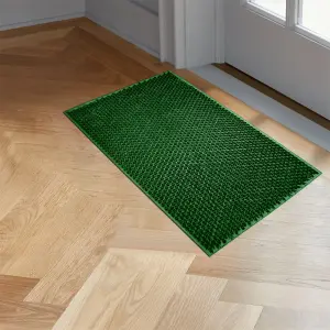 GoodHome Guadalc Green Artificial grass Scraper mat, 40cm x 60cm