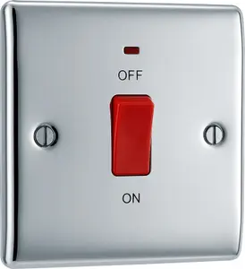 BG 45A Rocker Raised slim Control switch with LED indicator Gloss