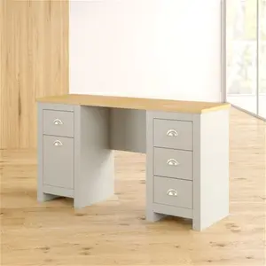 Leyla Desk Zipcode Design Colour: Grey