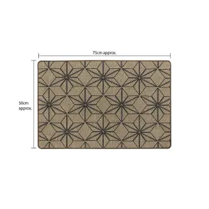 JVL Elegance Machine Washable Doormat and Runner, Stars