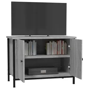 Berkfield TV Cabinet with Doors Grey Sonoma 60x35x45 cm Engineered Wood