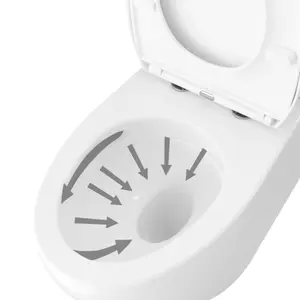 GoodHome Kentia White Close-coupled Round Toilet & cistern with Soft close seat & Close coupled cistern