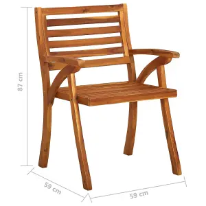 Berkfield Garden Chairs 8 pcs Solid Acacia Wood