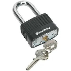 High-Security 50mm Steel Body Padlock with Long Shackle and 2 Keys