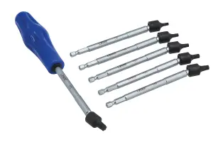 Laser Tools 8219 6pc Universal Joint Torx/Star Bit Set