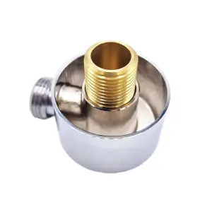 Shower Hose Outlet Elbow Round Concealed Fitting Chrome Wall Mounted Brass