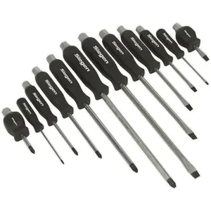 12 Piece Hammer Through Screwdriver Set with Hardened Steel Chisel Cap