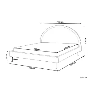 Boucle Bed EU Super King Size Green MARGUT