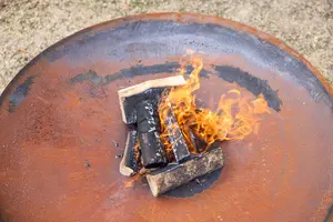 Primrose Corten Steel Fire Pit & Water Bowl 100cm Diameter