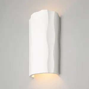 Litecraft Kilda White Paintable Medium Up and Down Wall Light