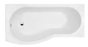 B Shape Left Hand Shower Bath Tub & Leg Set - 1500mm