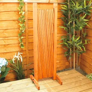 Expanding Trellis Garden Fence - Versatile & Portable Brown Freestanding Wooden Decorative Lattice Screen - Expands to 6'2"