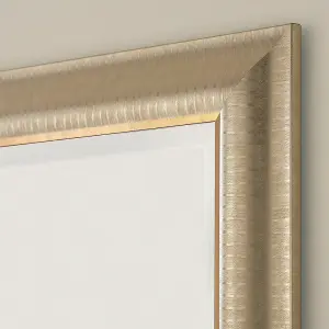 Yearn Textured Champagne Framed Wall Mirror 118x92.5cm