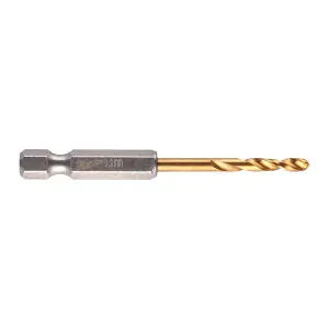 Milwaukee 48894706 3.2mm RED HEX SHOCKWAVE Impact Rated HSS-TIN Metal Drill Bit