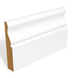 PACK OF 15 (Total 15 Units) - 18mm MT Ogee Primed Skirting 18mm x 169mm x 4200mm