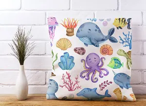 Children'S Sea Life Cushions 45cm x 45cm