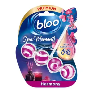 Bloo Toilet Rim Block Harmony Spa Essential Oils 50gm x 3